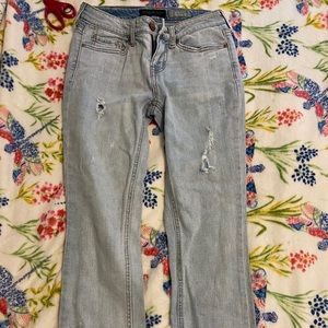 Aropostle light wash ankle straight jeans